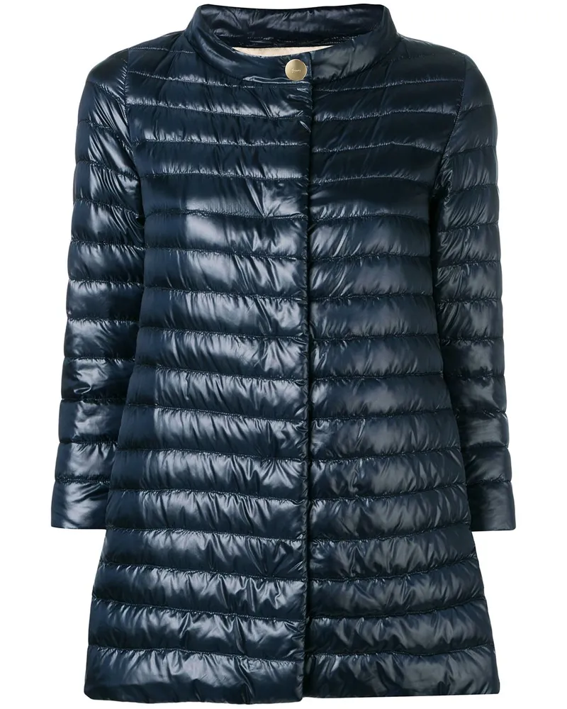 Herno Daunenjacke mit weitem Stehkragen - Blau Blau