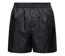 Shorts mit Totenkopf-Muster - Schwarz