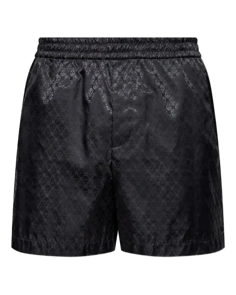 Alexander McQueen skull-patterned shorts - Schwarz Schwarz