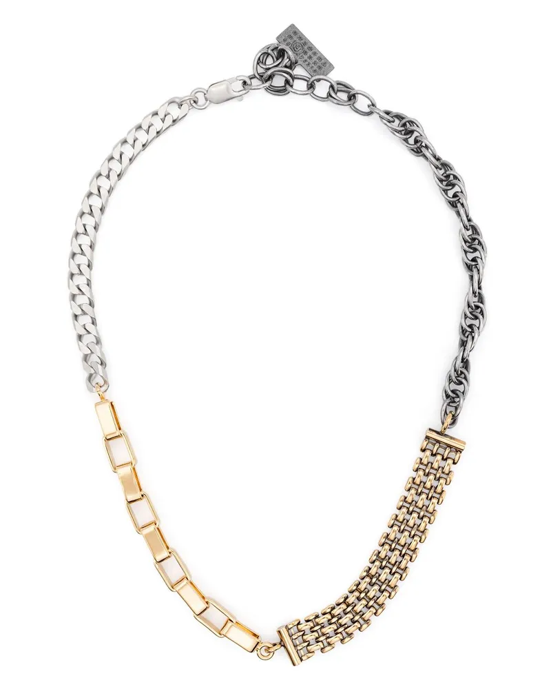 Maison Margiela Colour-Block-Halskette - Silber Silber