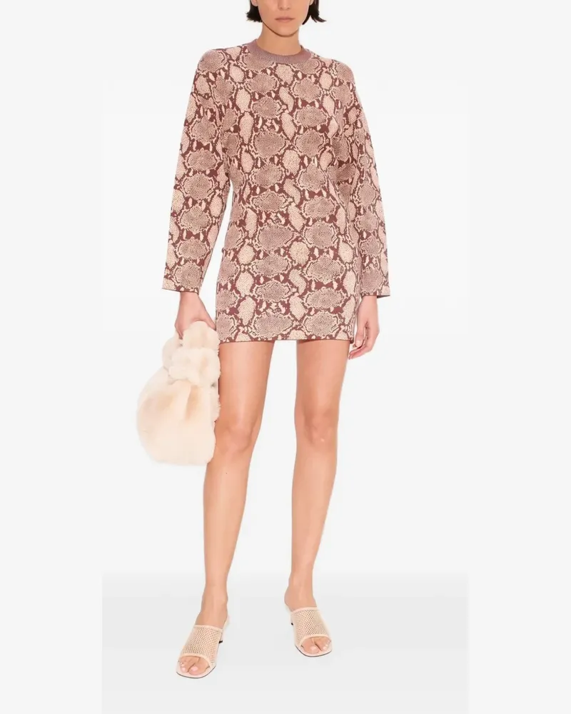 Simon Miller Wallis Minikleid mit Schlangenprint - Braun Braun