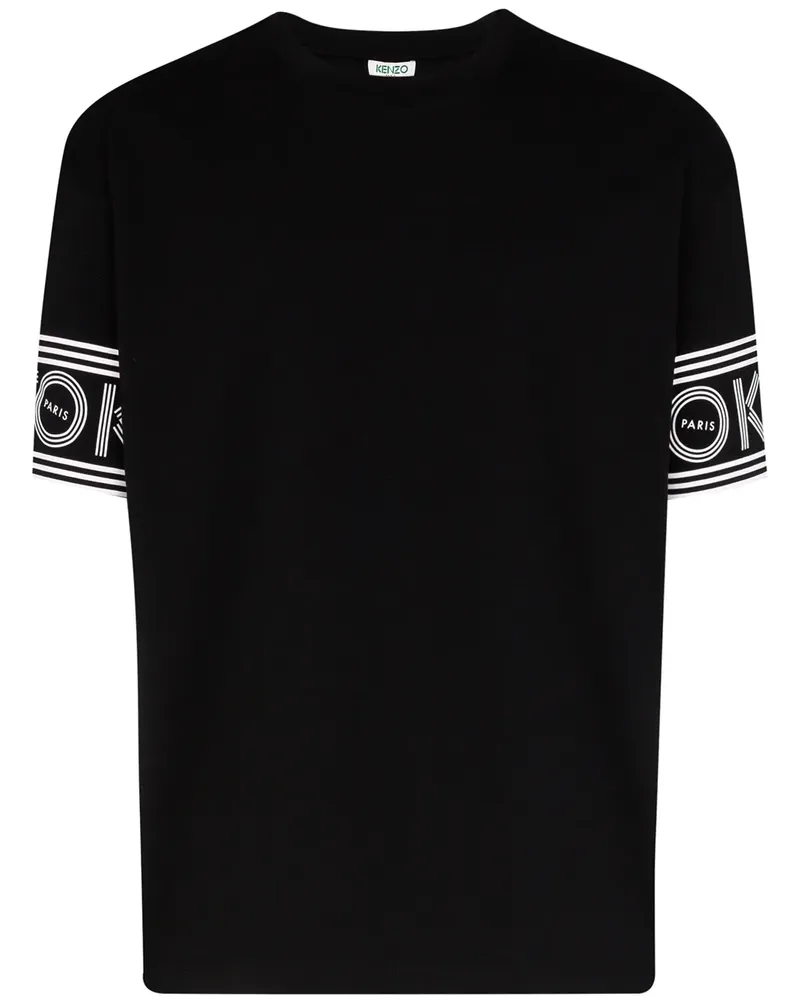Kenzo T-Shirt mit Logo-Print - Schwarz Schwarz
