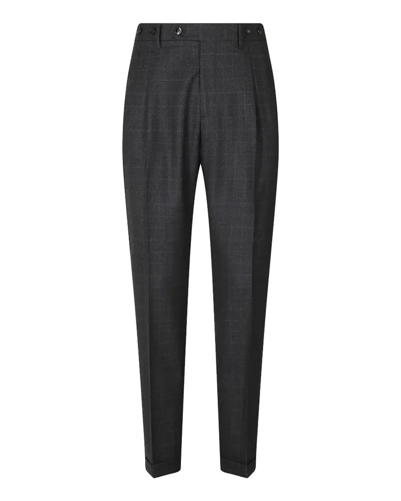 Berwich Barber Long check-pattern trousers - Grau Grau