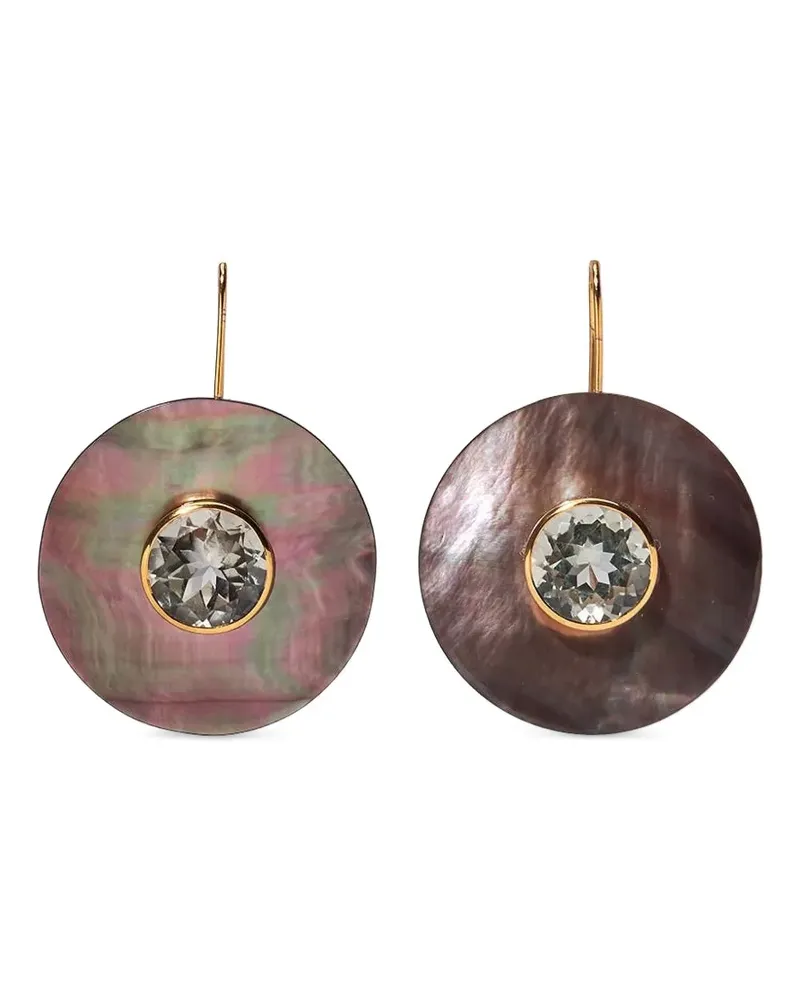 Lizzie Fortunato Taj II mother-of-pearl and amethyst earrings - Gold Gold