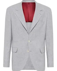 Brunello Cucinelli Einreihiger Blazer Grau