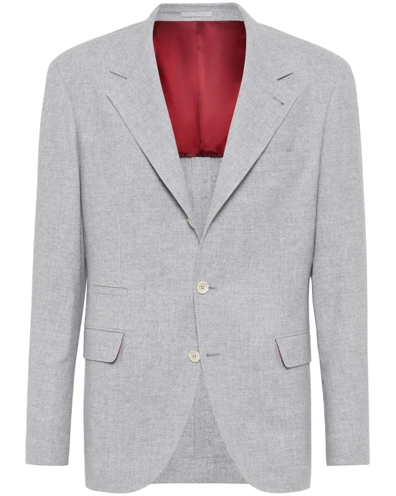 Brunello Cucinelli Einreihiger Blazer - Grau Grau
