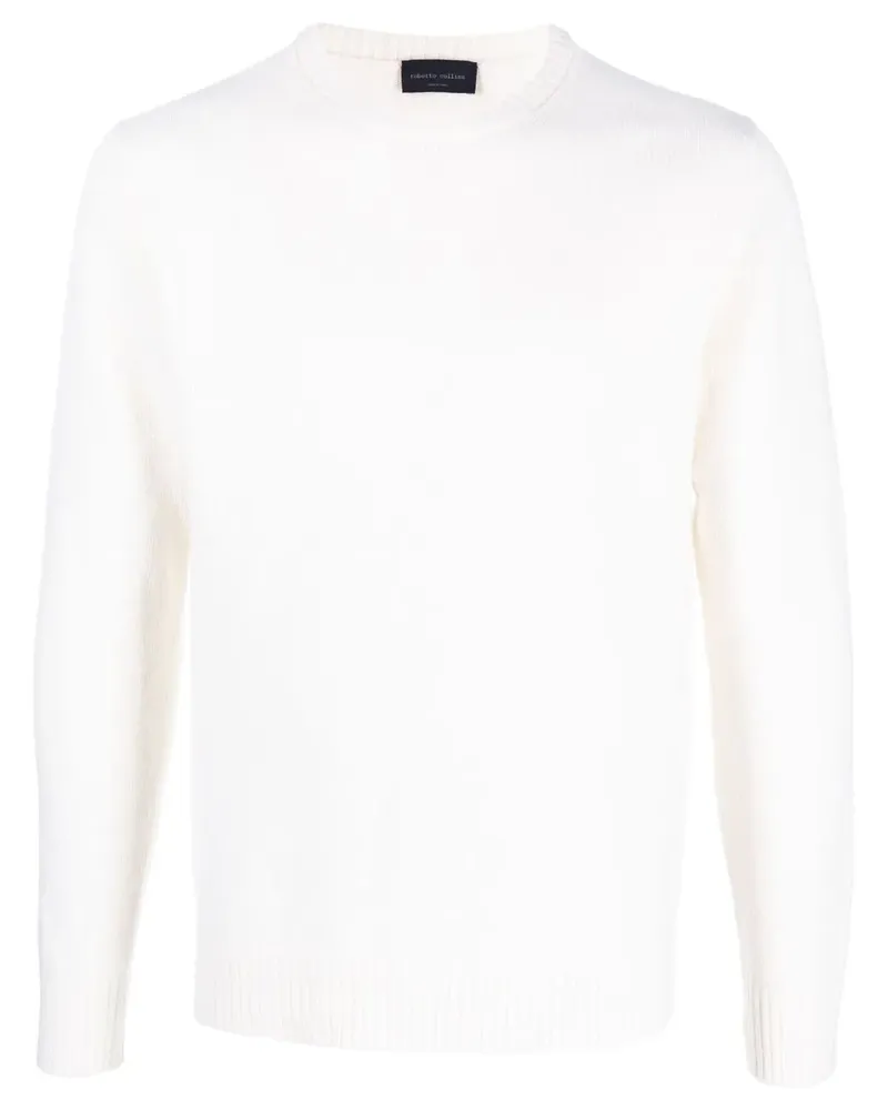 Roberto Collina Strickpullover mit Rundhalsausschnitt - Weiß Weiß