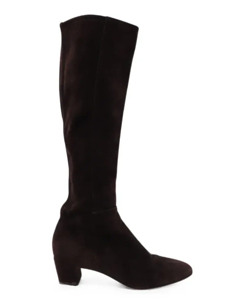 Gianvito Rossi over-the-knee suede boots - Braun Braun