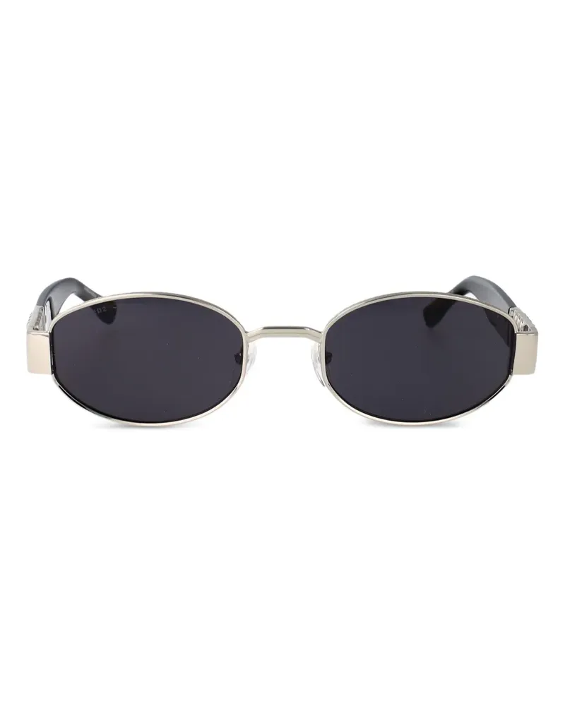 Dsquared2 Ovale Sonnenbrille mit Logo-Detail - Silber Silber