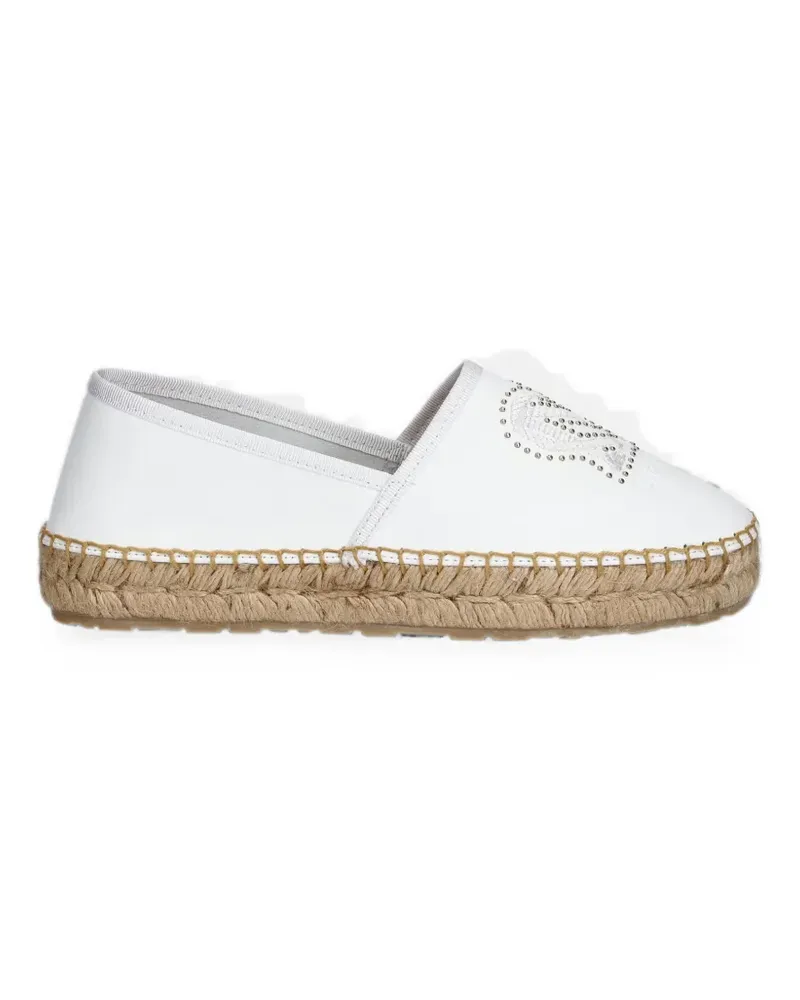 Moschino embellished heart espadrilles - Weiß Weiß