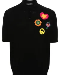 BARROW Poloshirt mit Logo-Patches Schwarz