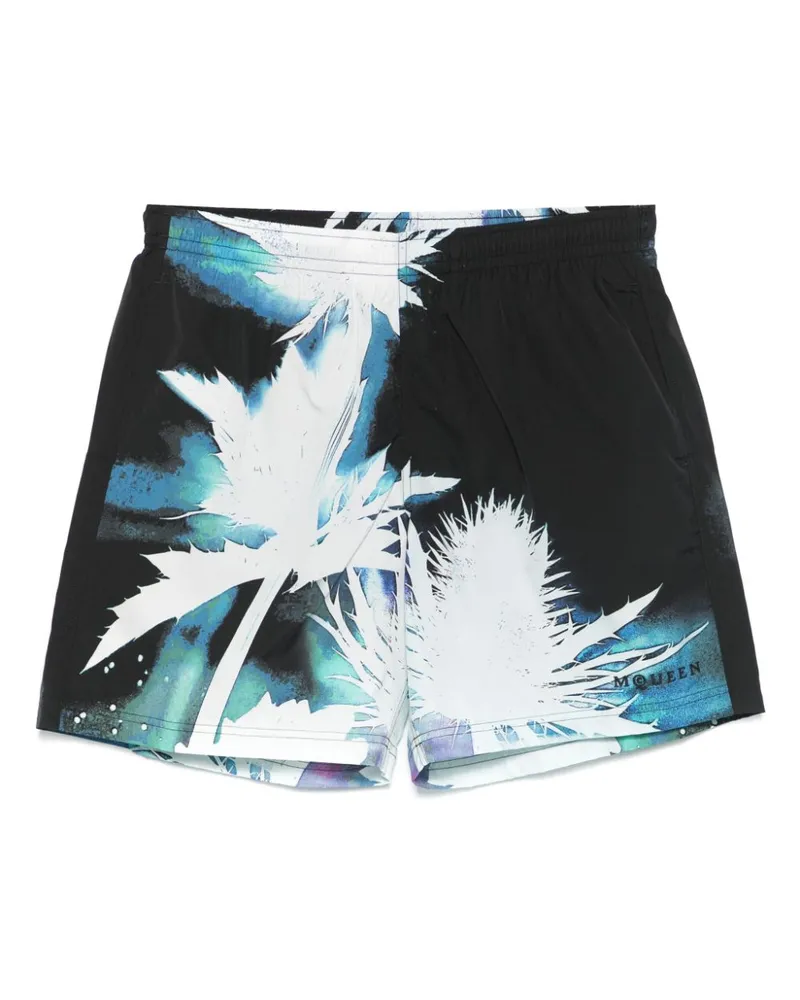 Alexander McQueen Badeshorts mit grafischem Print - Schwarz Schwarz