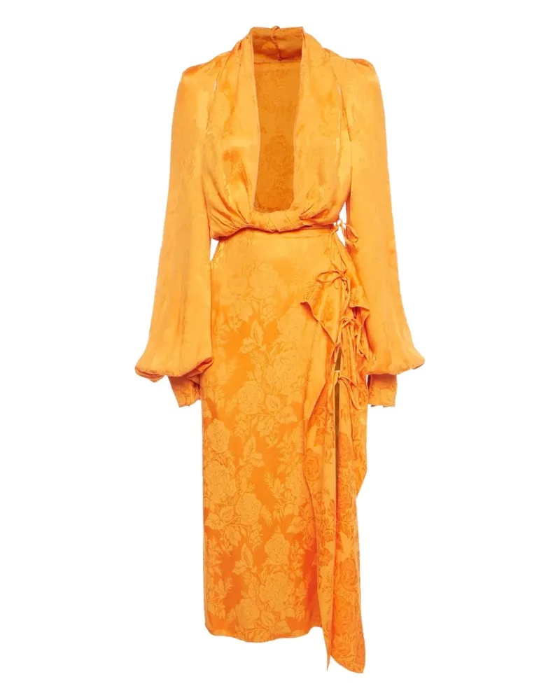 ATTICO Rock-Set mit Blumendetail - Orange Orange