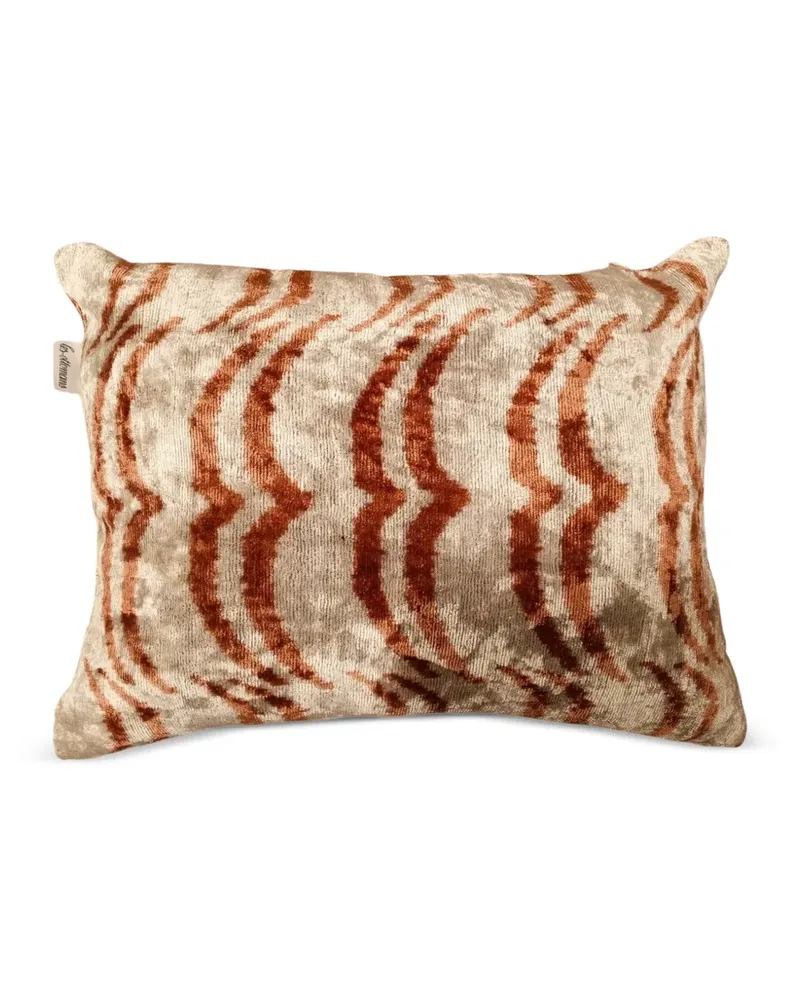 Les-Ottomans Kissen aus Seidensamt (50cm x 40cm) - Nude Nude