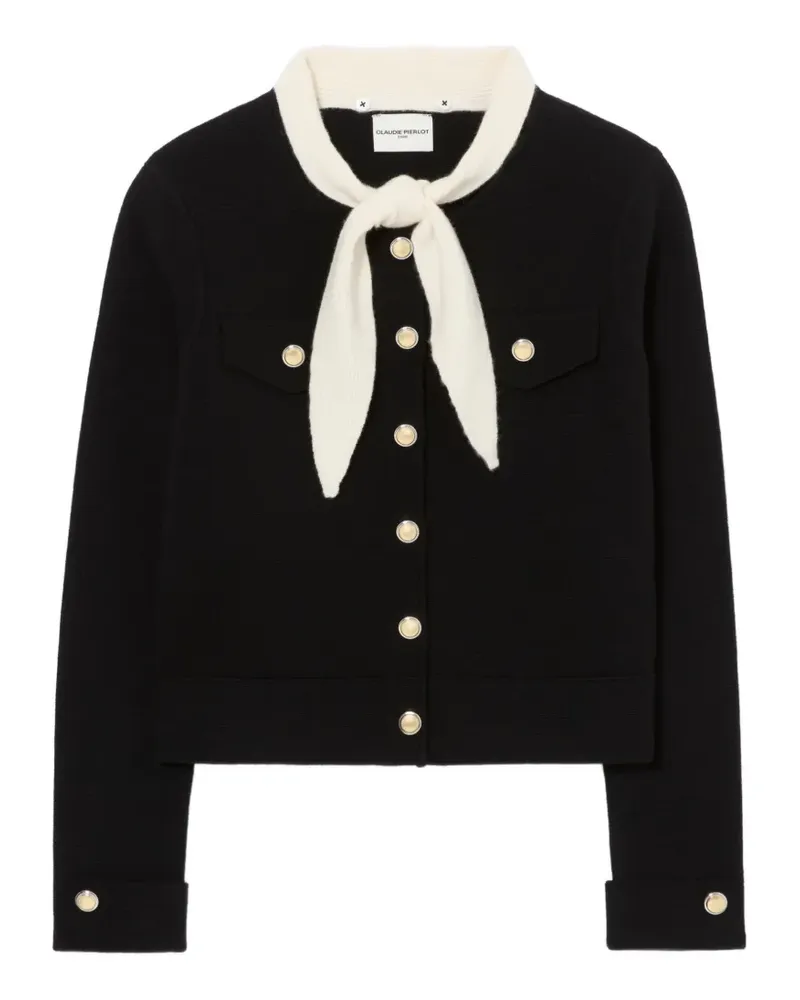 Claudie Pierlot Grob gestrickter Cardigan - Schwarz Schwarz