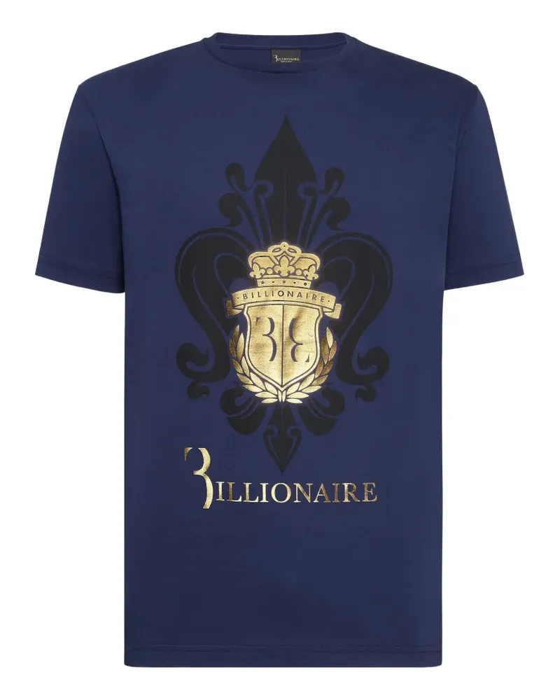 Billionaire Giglio T-Shirt mit Logo-Print - Blau Blau