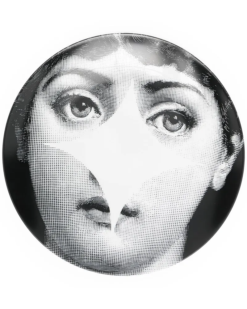 Fornasetti Tema e Variazioni 42 Wandteller - Weiß Weiß