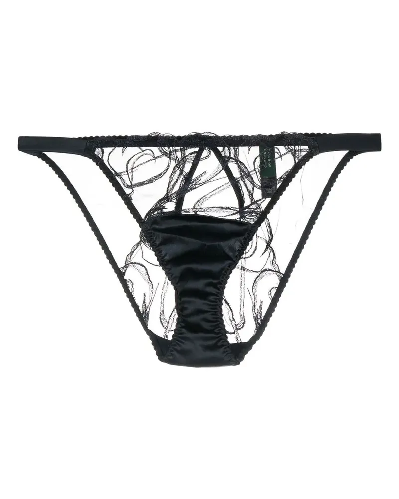 Fleur Of England Frider Ouvert Slip - Schwarz Schwarz