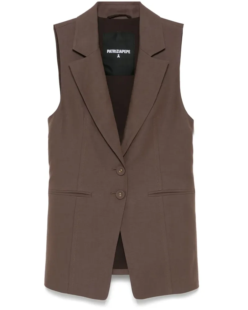 Patrizia Pepe Weste mit Cut-Out - Braun Braun