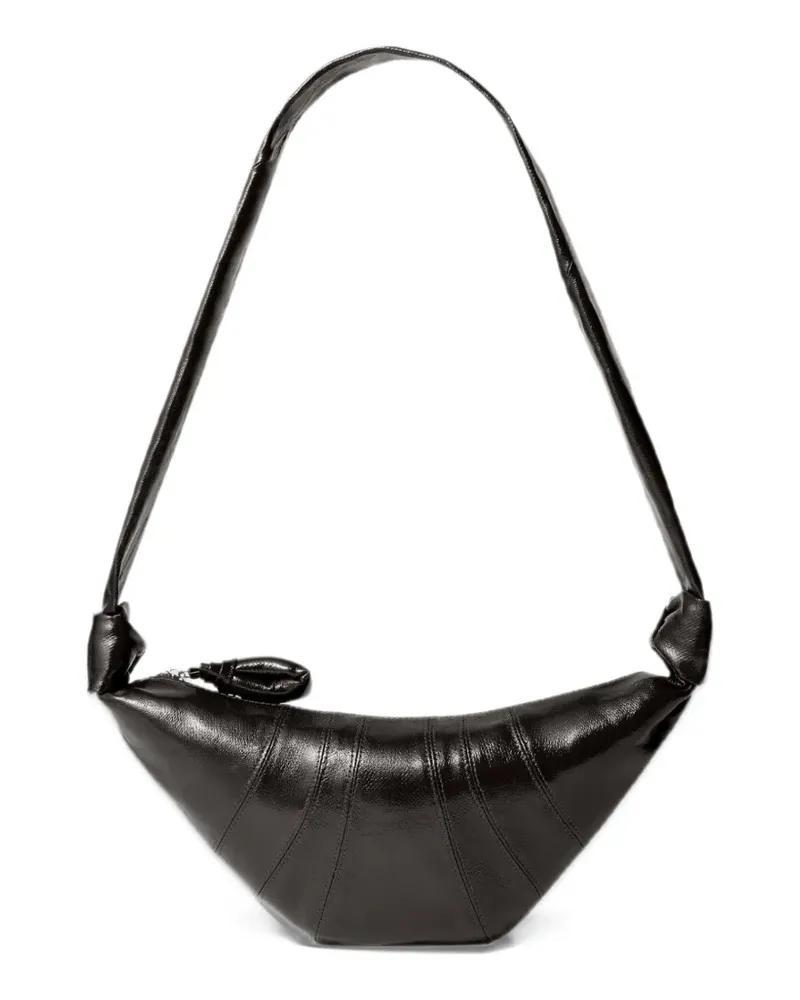 Christophe Lemaire Kleine Croissant Tasche aus beschichteter Baumwolle - Braun Braun