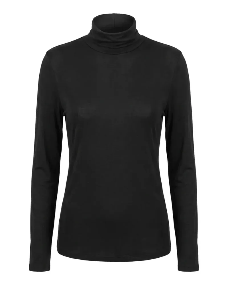 Purotatto Langärmeliger Rollkragenpullover - Schwarz Schwarz