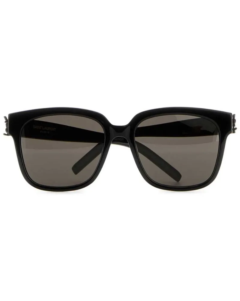 Saint Laurent Sonnenbrille mit eckigem Gestell - Schwarz Schwarz