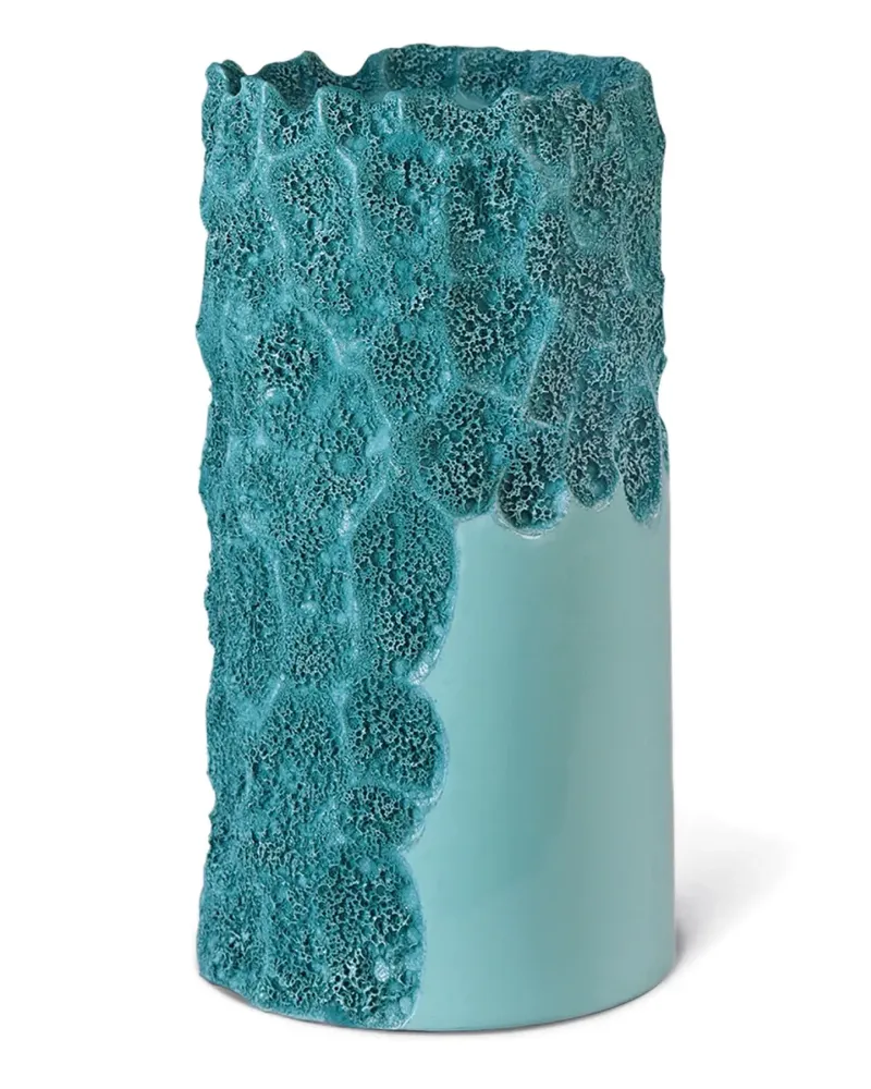 Editions Milano Strukturierte Türkis-Vase aus Keramik - Grün Grün