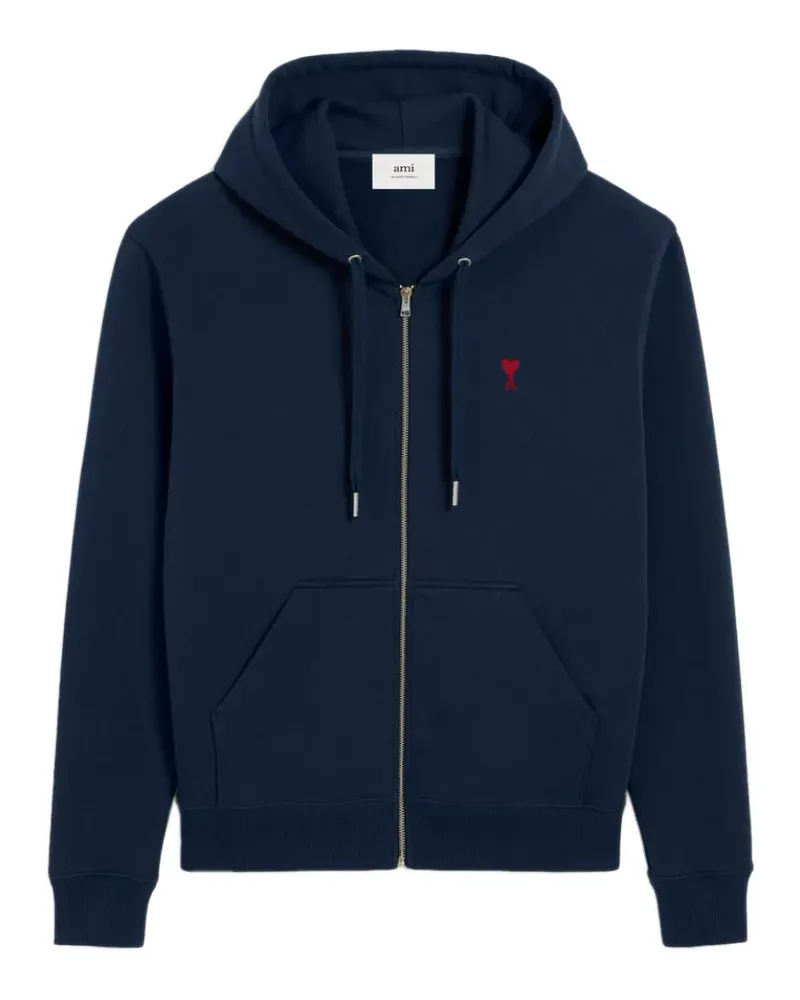 AMI Paris Ami de Coeur Hoodie aus Bio-Baumwolle - Blau Blau