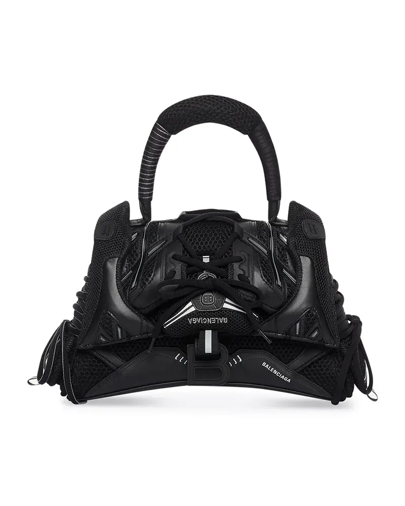 Balenciaga Mesh-Schultertasche mit Sneakers - Schwarz Schwarz