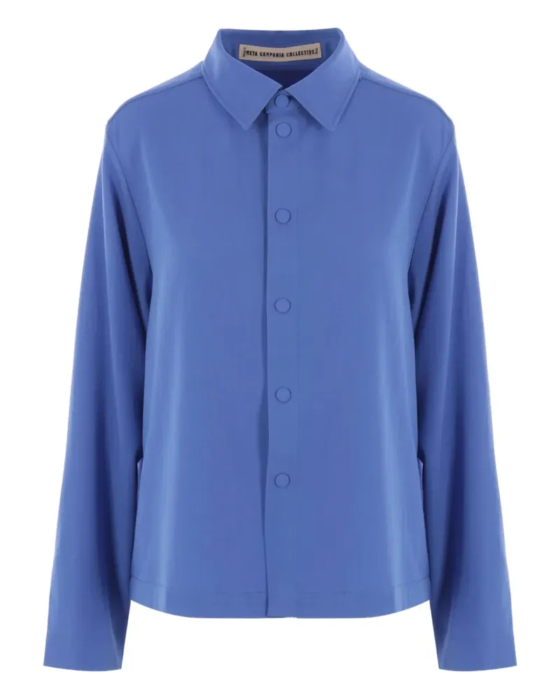 Meta Campania Collective Geknöpftes Twill-Hemd - Blau Blau