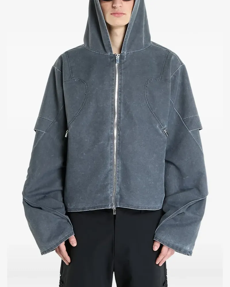 Heliot Emil hooded crinis jacket - Grau Grau