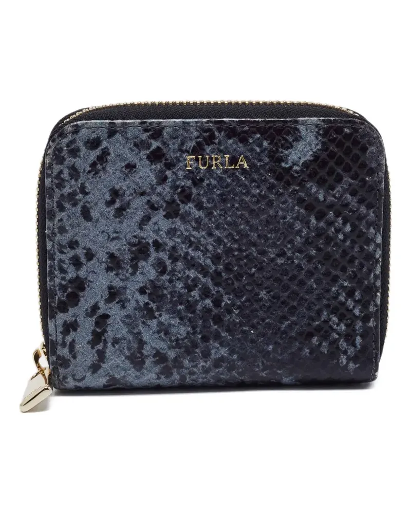 Furla Portemonnaie mit Python-Effekt - Schwarz Schwarz