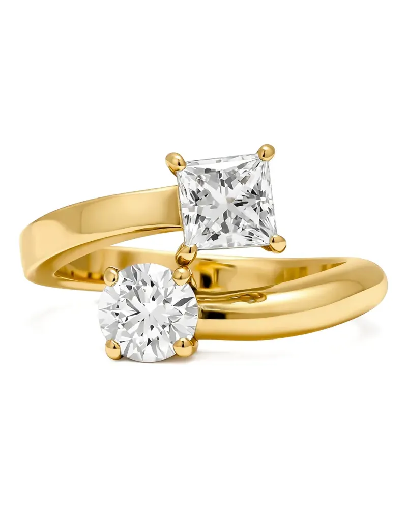 Loyal.e Paris Toi & Moi Twist Ring mit Diamanten - Gold Gold