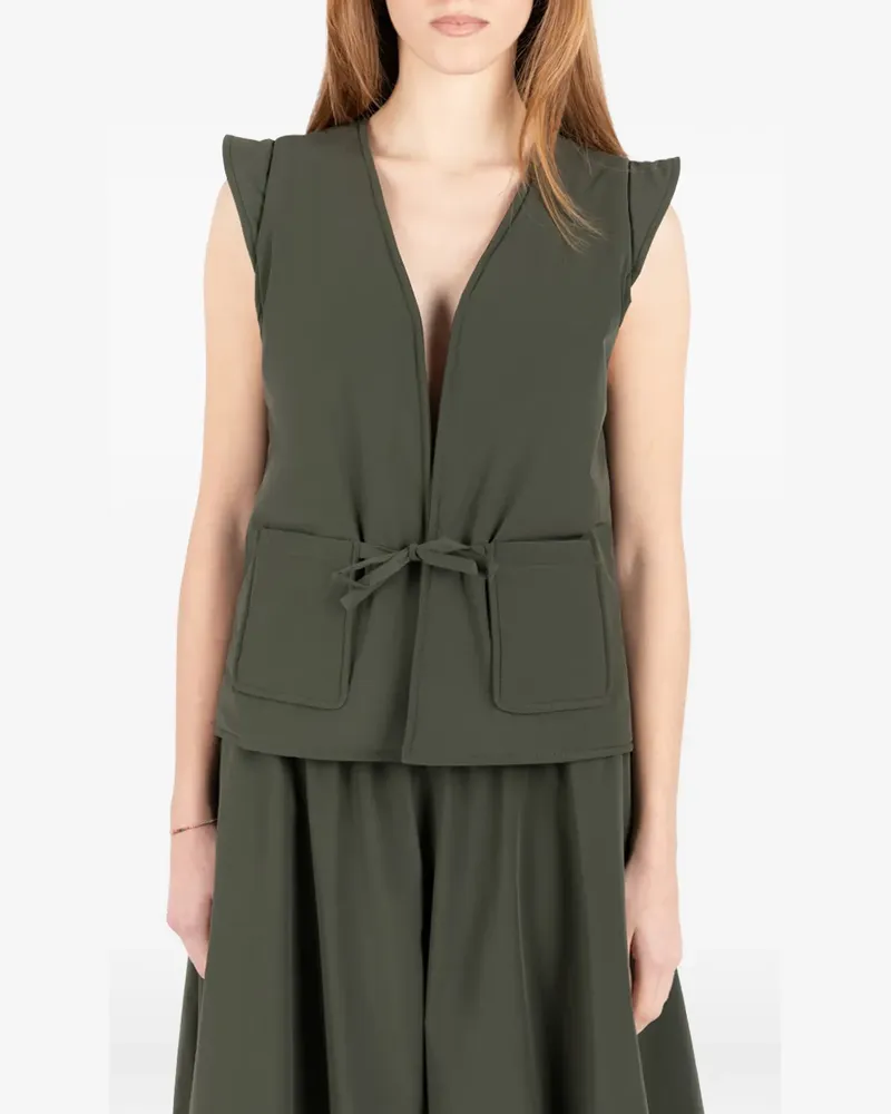 Société Anonyme tie-detail vest - Grün Grün