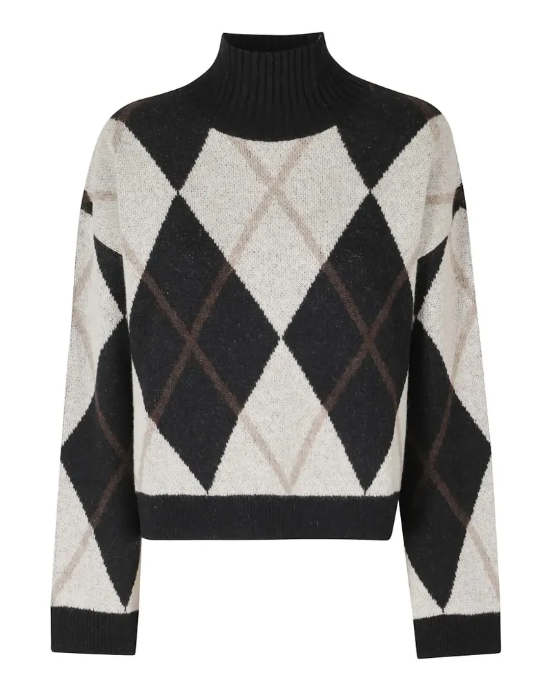 Barbour Marlow Pullover mit Argyle - Schwarz Schwarz