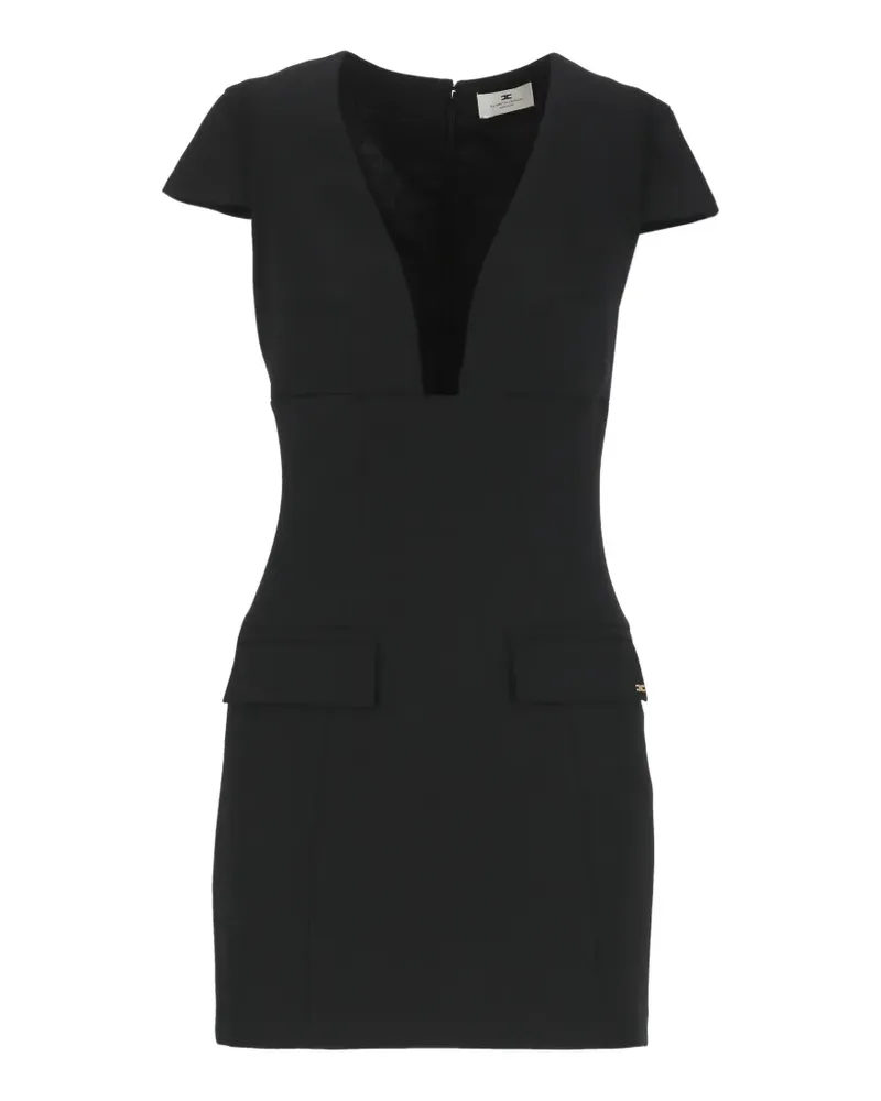 Elisabetta Franchi Minikleid mit V-Ausschnitt - Schwarz Schwarz