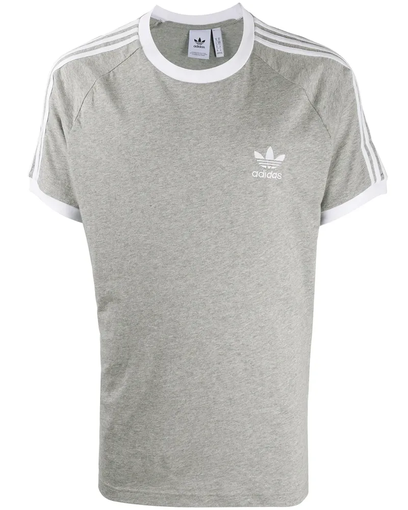 adidas T-Shirt mit Streifen - Grau Grau