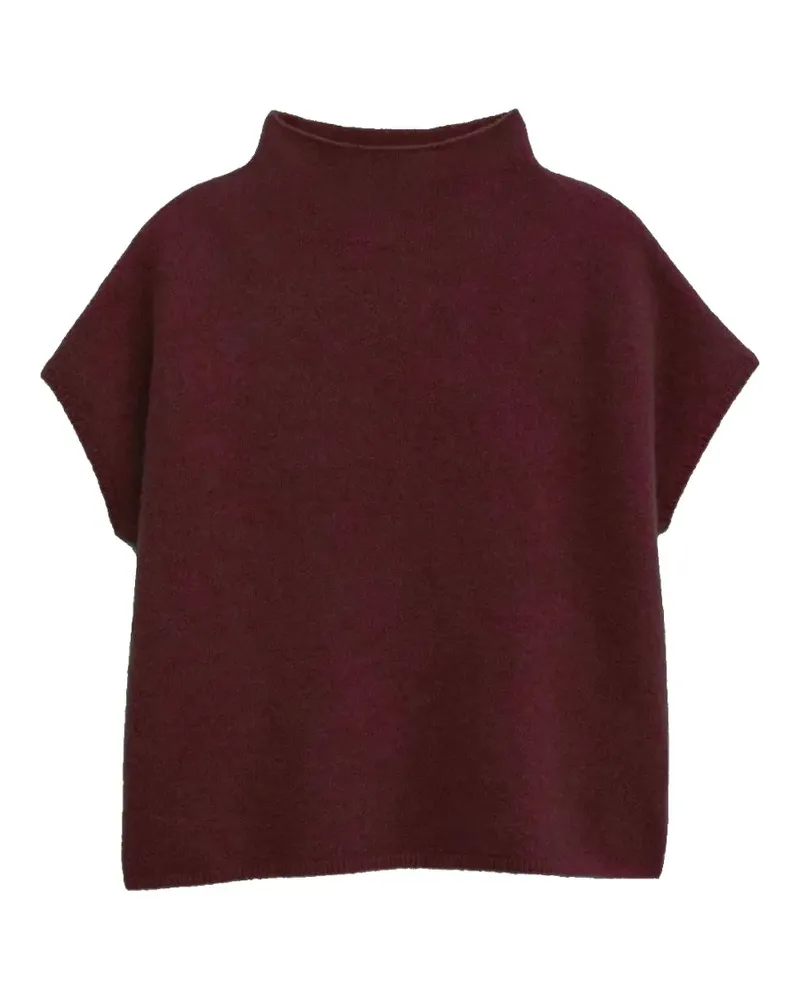 Filippa K Stehkragen-Pullover mit angeschnittenen Ärmeln - Rot Rot