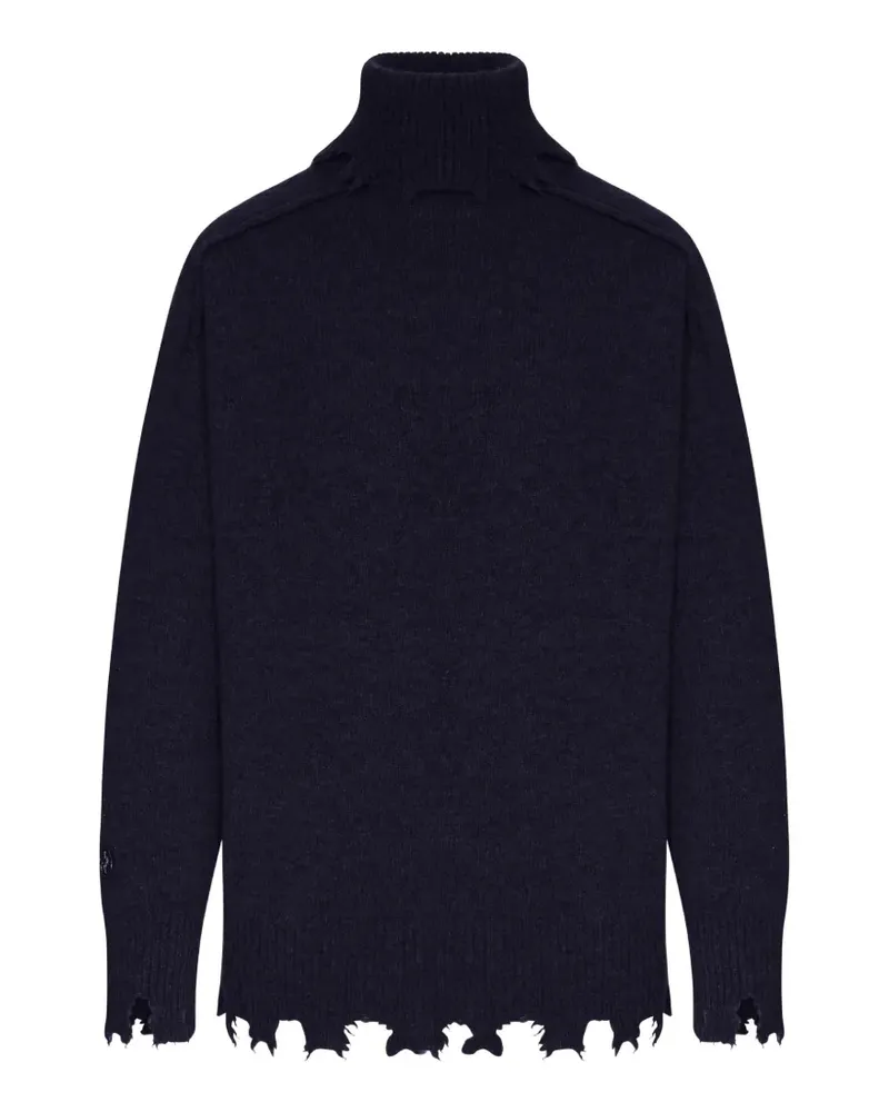 Seafarer distressed turtleneck sweater - Blau Blau