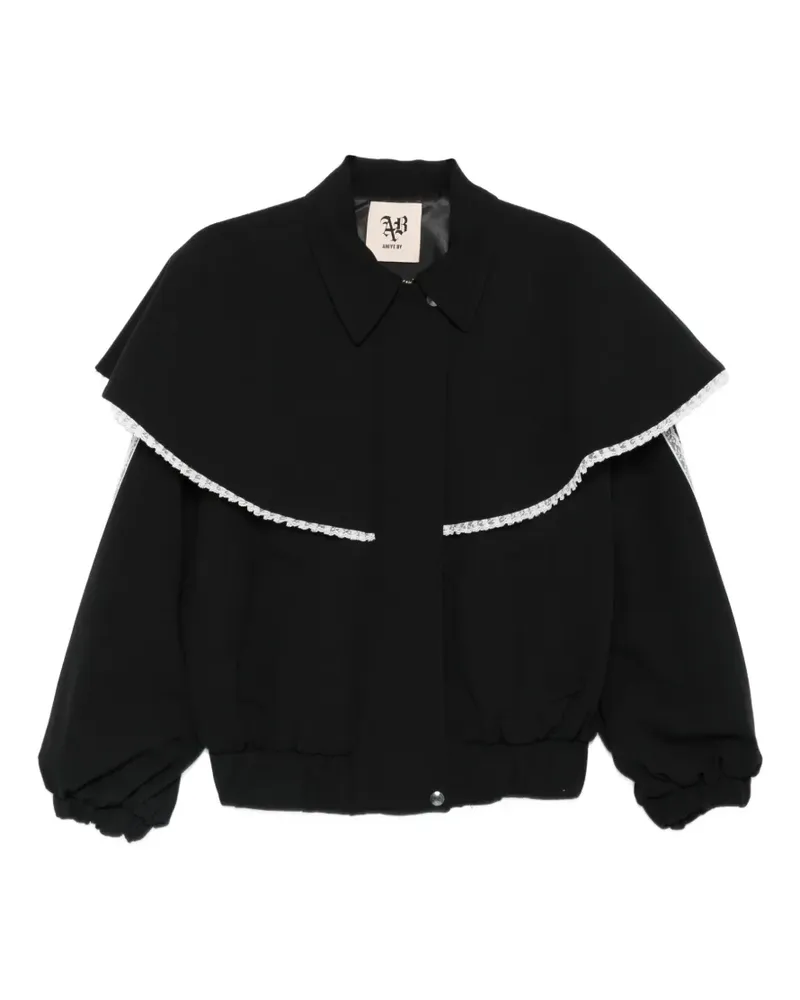 Aniye By Sandy lace-collar jacket - Schwarz Schwarz