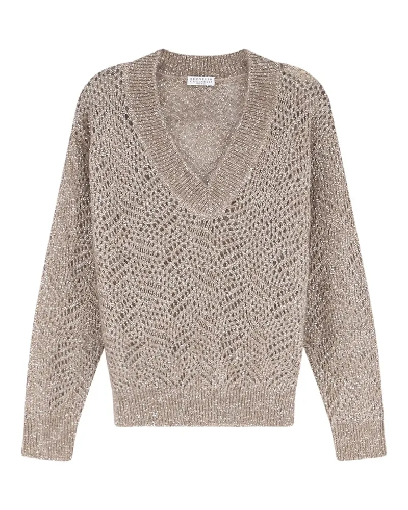 Brunello Cucinelli Pullover mit Pailletten - Nude Nude