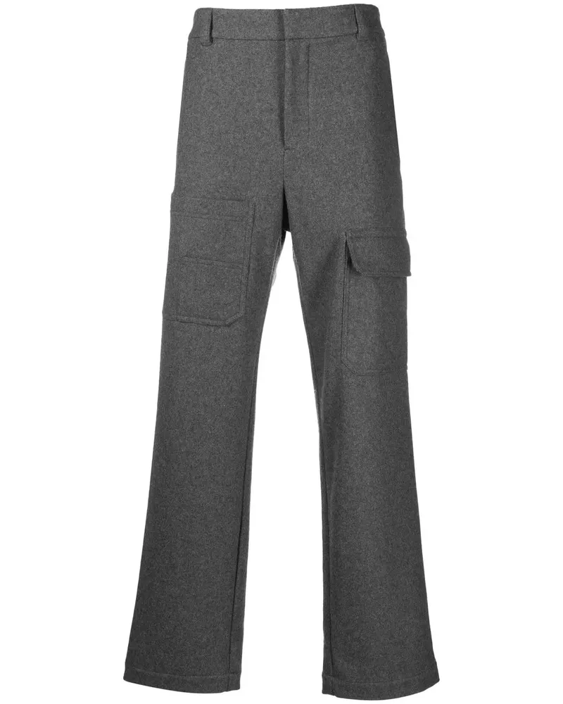 Helmut Lang Cargohose aus Flanell - Grau Grau