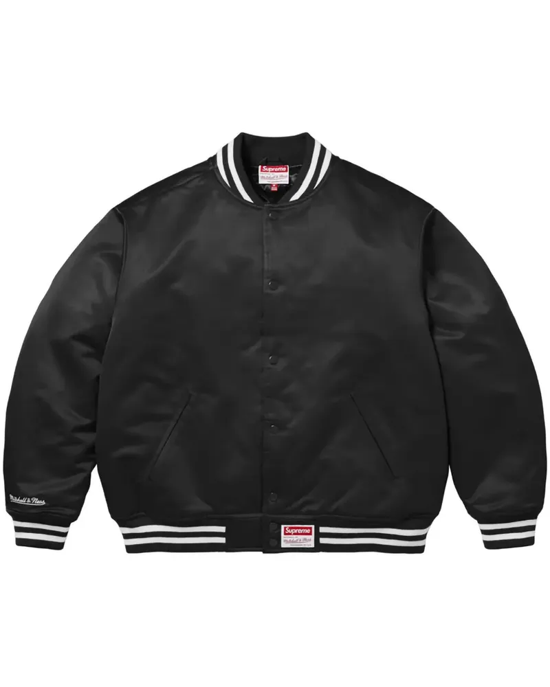 Supreme Being x Mitchell & Ness Collegejacke - Schwarz Schwarz