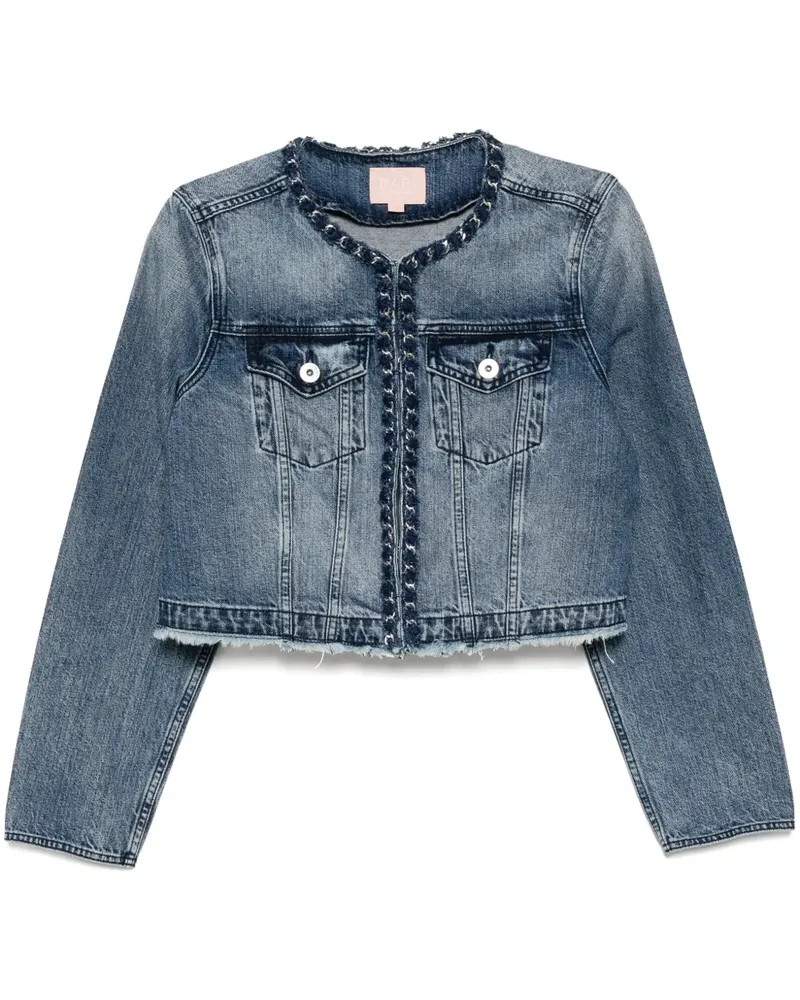 BAPE Cropped-Jacke mit Rundhalsausschnitt - Blau Blau
