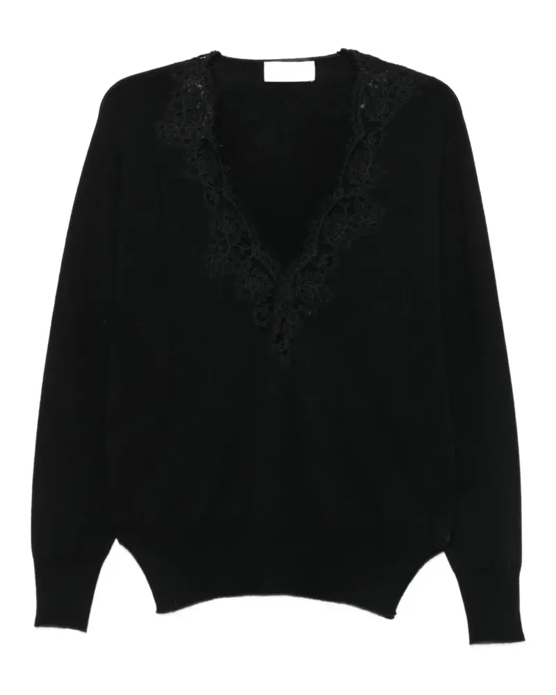 Ermanno Scervino Pullover mit V-Ausschnitt - Schwarz Schwarz