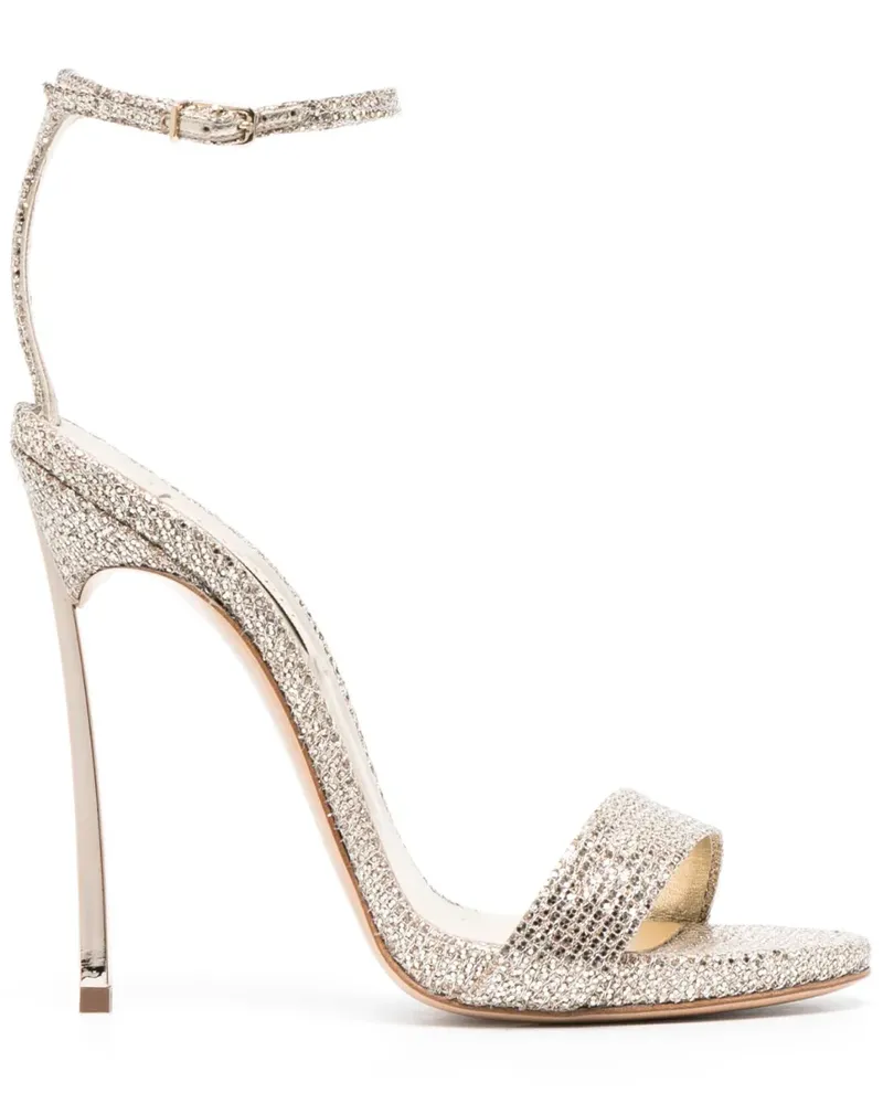 Casadei Sandalen im Metallic-Look 120mm - Nude Nude