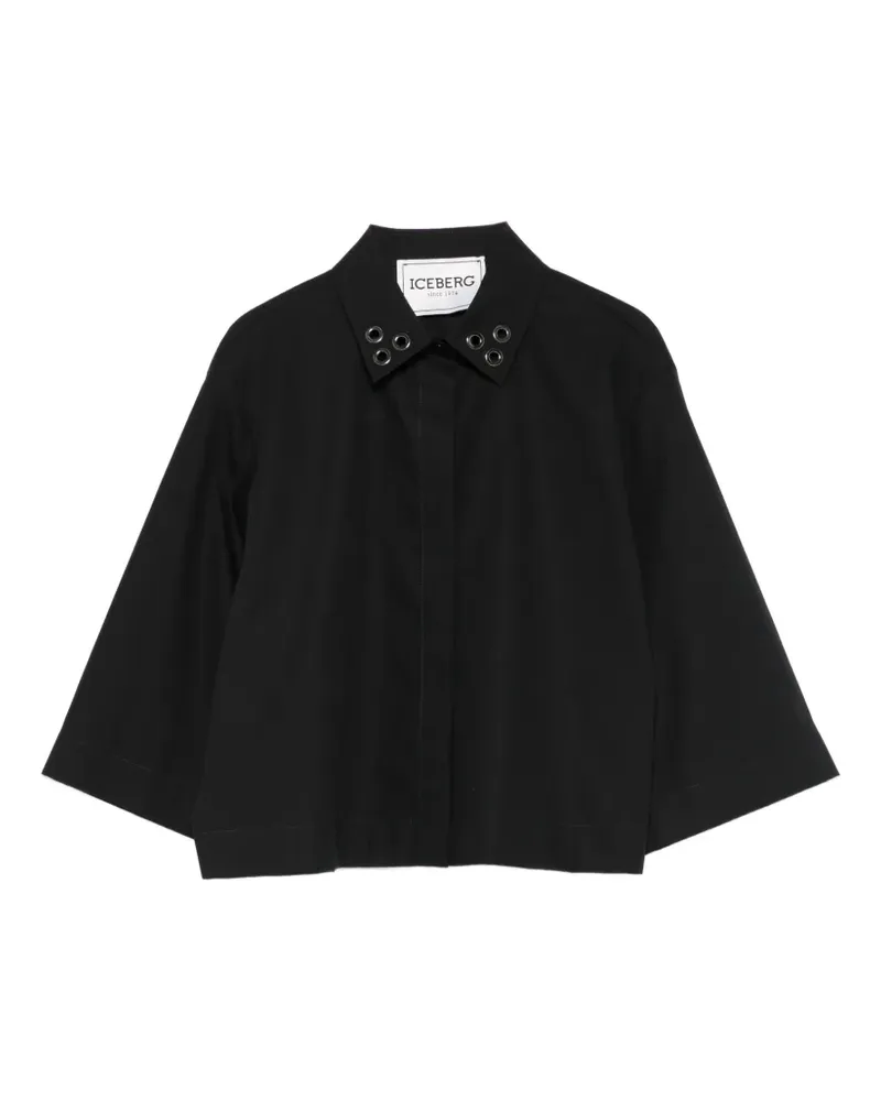 Iceberg eyelet-collar shirt - Schwarz Schwarz