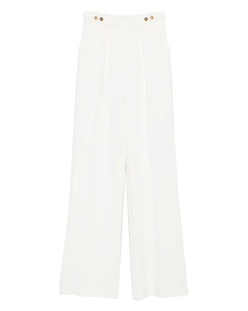 Elisabetta Franchi pleat-detail trousers - Weiß Weiß