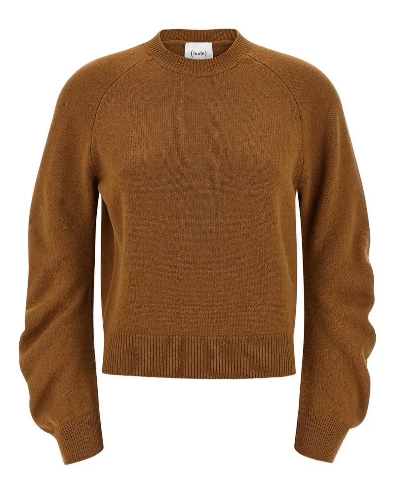 NUDE Pullover mit Umschlag - Braun Braun