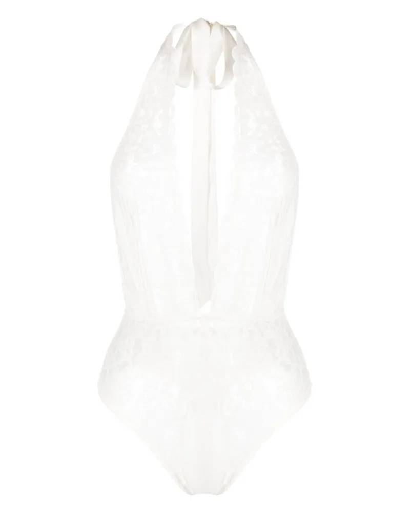 Fleur Du Mal Charlotte Neckholder-Body Weiß